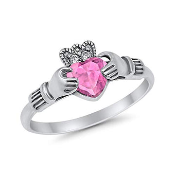 Halo Split Shank Vintage Style Simulated Pink CZ Engagement Bridal Ring 925 Sterling Silver
